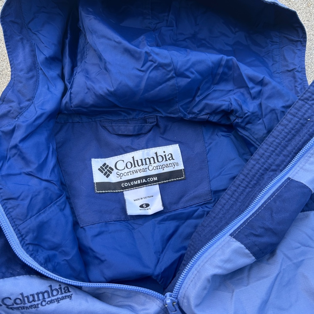 Columbia Blue Hooded Jacket Women Size Small - Picture 11 of 13